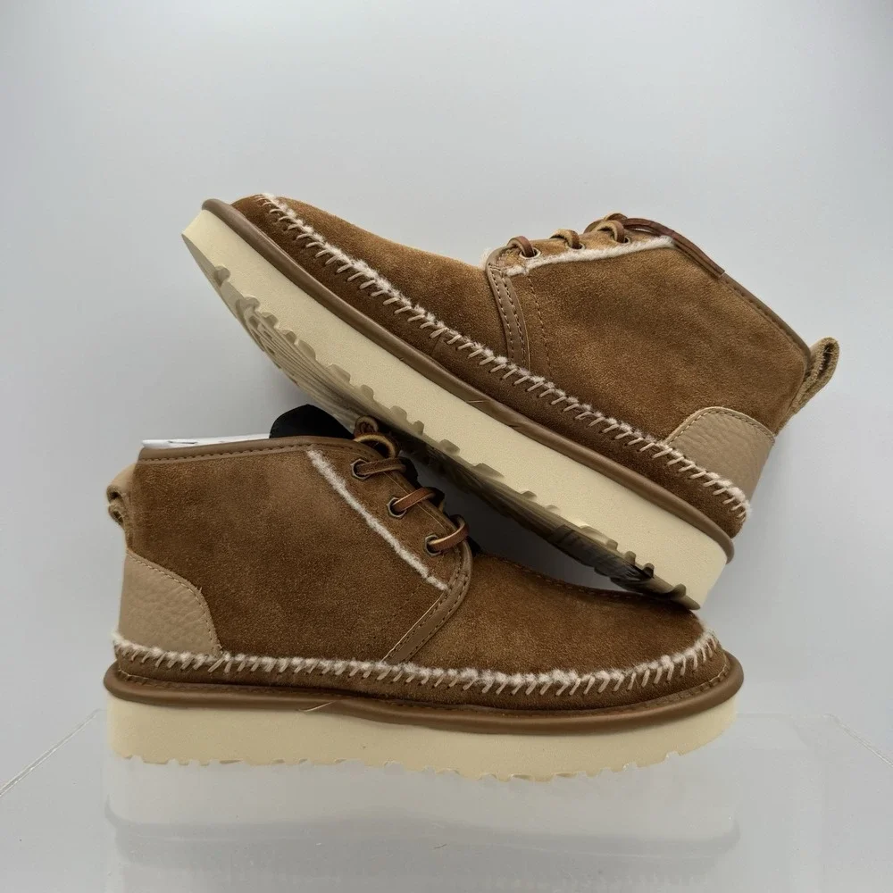 NEW! UGG Neumel Stitch Chestnut Chukka Boots 1094398 Men's 5 / Women's 6